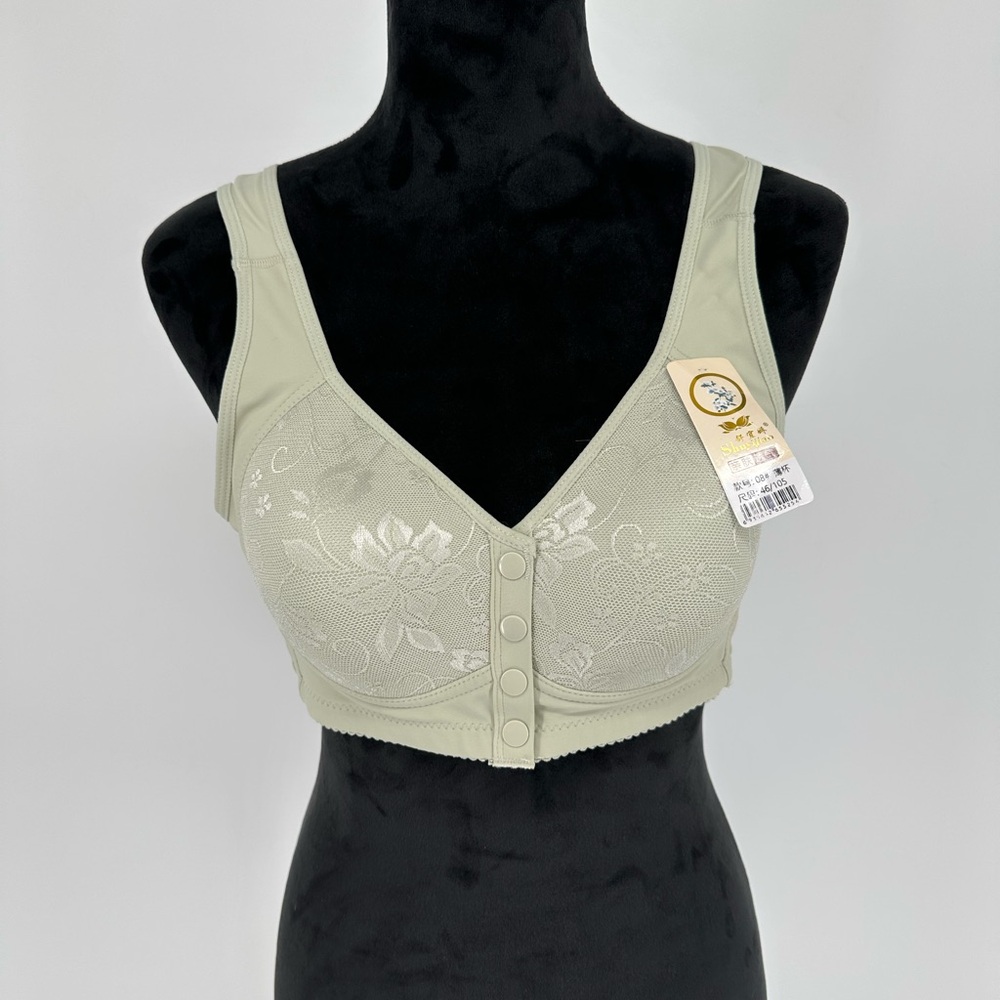 Shuyijiao Japanese Women’s Sz US 46C Bra Mint Green Front Snap Closure Bra NWT